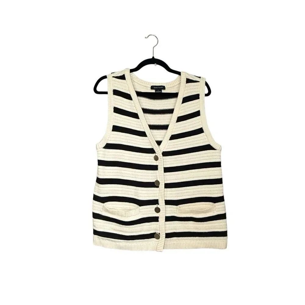 Sanctuary textured sweater vest Large